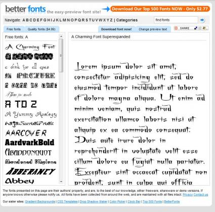 BetterFonts.com Font Collection