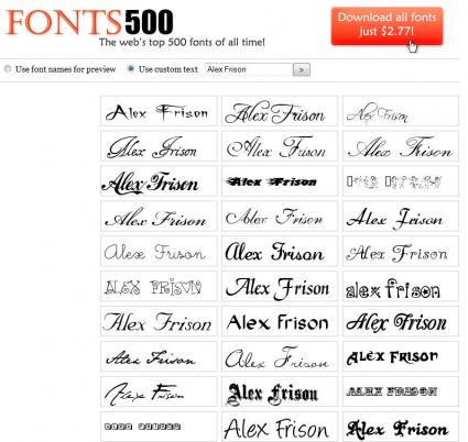 fonts500.com Font Collection
