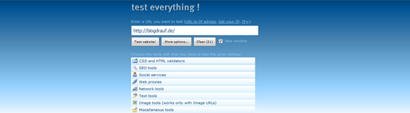 test everything Test Everything!   Many Tools To Analyze Your Website In One Spot!